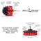 Drill Brush Power Scrubber By Useful Products 5 in W 5 in L Brush, Red 5in-Red-Orig-RdBlk - alternate 7